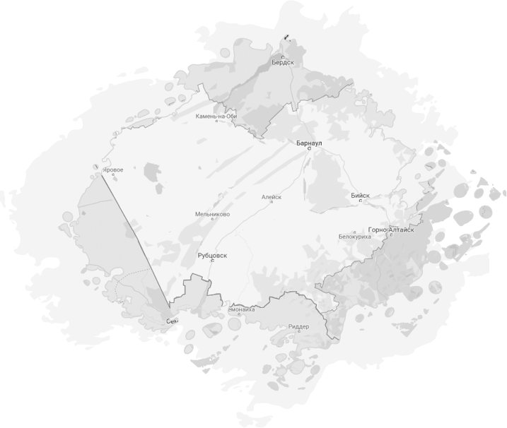 Карта Алтая