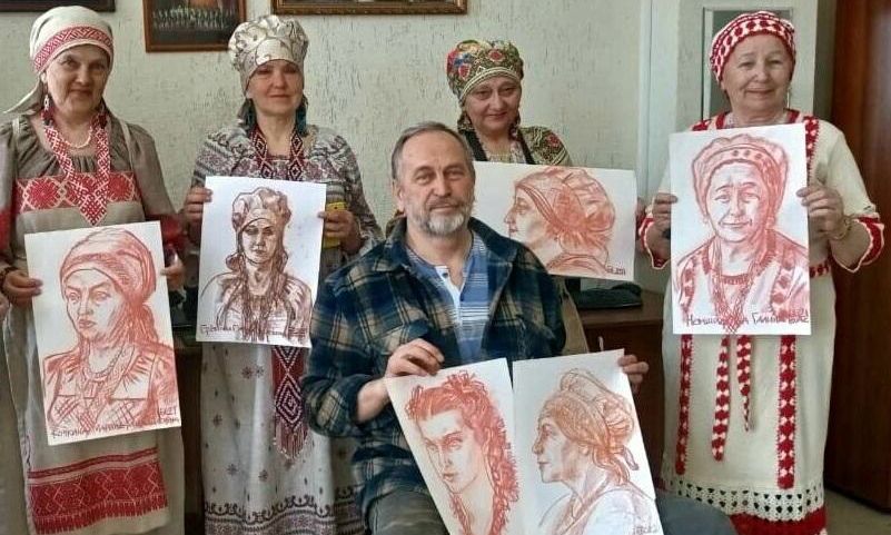 10 дней – 10 художников: участники пленэра в Сростках пишут портреты земляков Шукшина. Покажут  на июльском фестивале