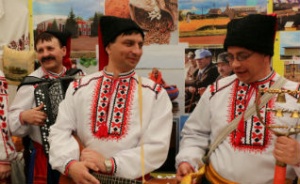 Песни, музыка, запахи домашней еды и яркие краски в павильоне, где представлены районы Алтайского края