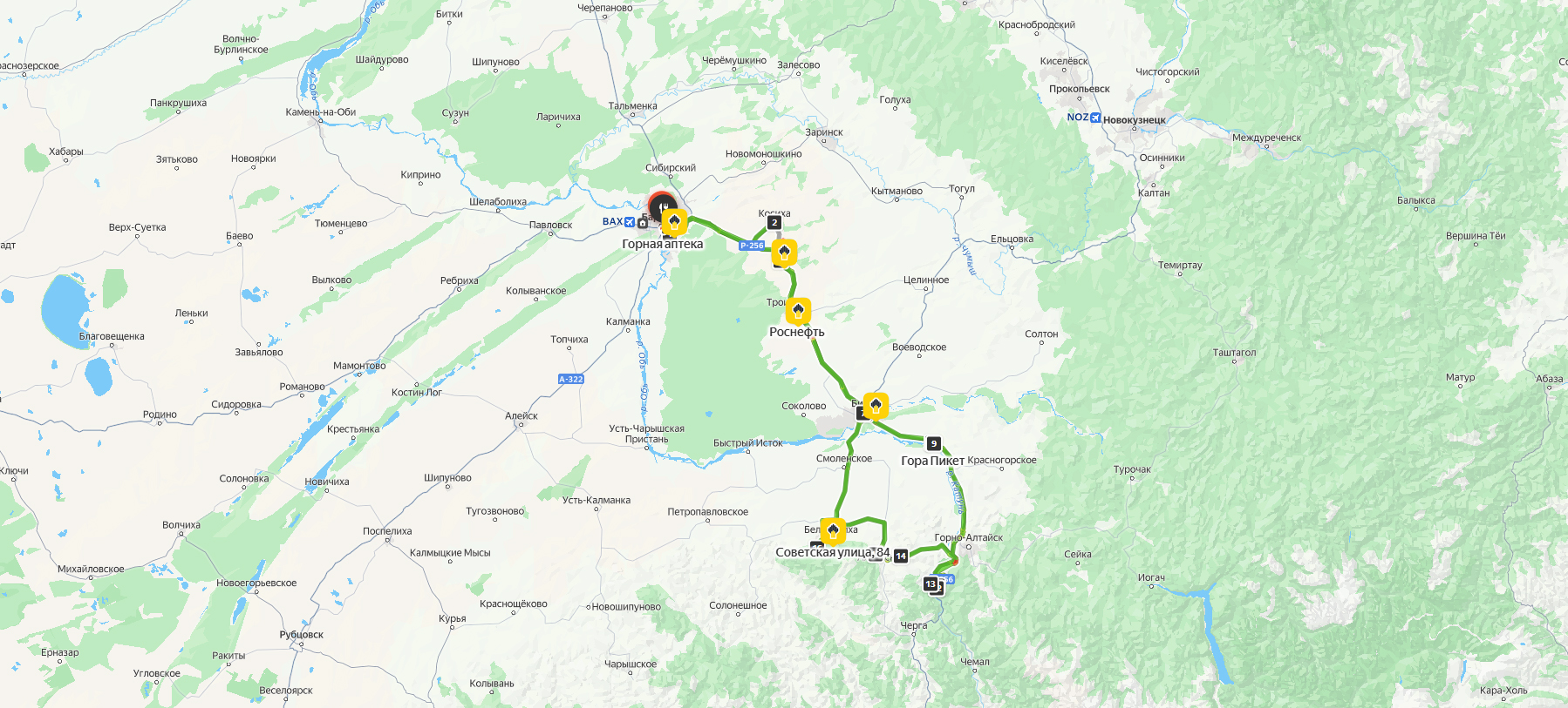 Изображение маршрута