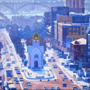 Более 40 картин с городами Сибири. В Алтайском крае открылась новая выставка