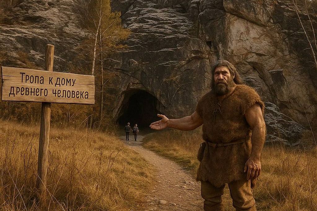 ИИ-изображение указателя на Тропу древнего человека у Денисовой пещеры_homoaltaiensis.jpg