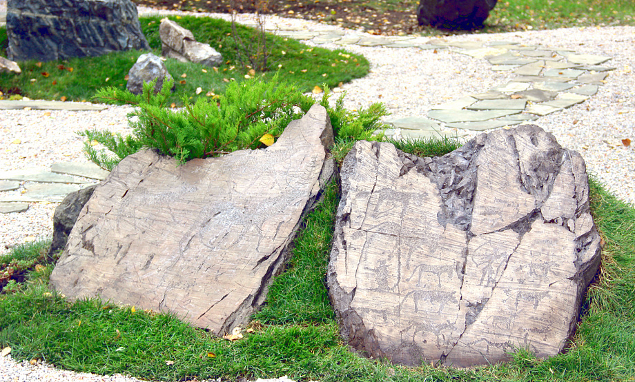 В АлтГУ открыли сад камней с копиями петроглифов